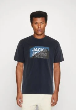 Jack & Jones Jcologan Crew Neck - T-Shirt Print - Navy Blazer