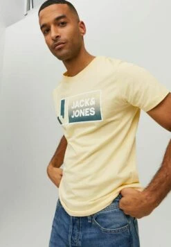 Jack & Jones Jcologan Crew Neck - T-Shirt Print - Pale Banana -Jack & Jones Winkel fc2d1c7a01714fb2831458d8c3f3b0e0